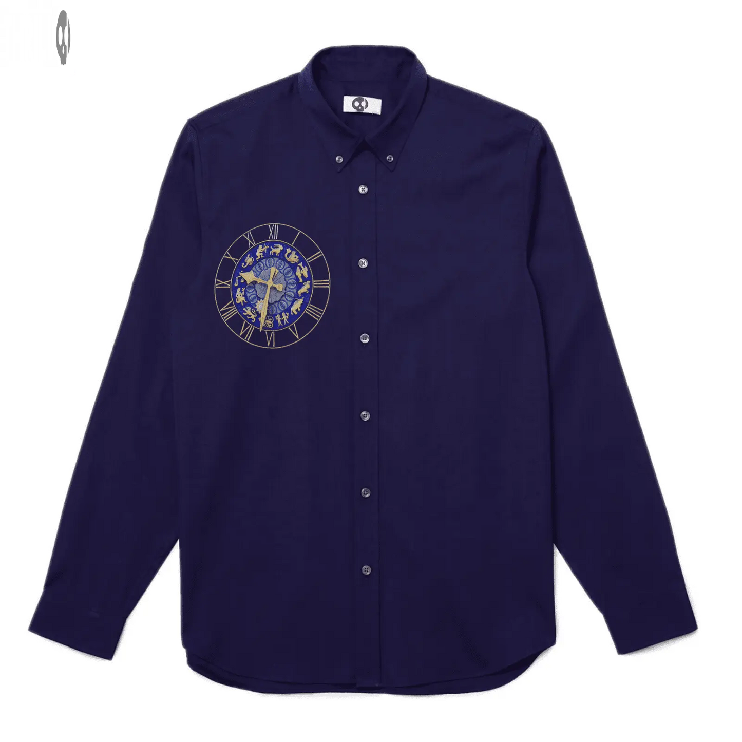 Classic Clock Front Print Long-Sleeve Shirt Thrill Creative co