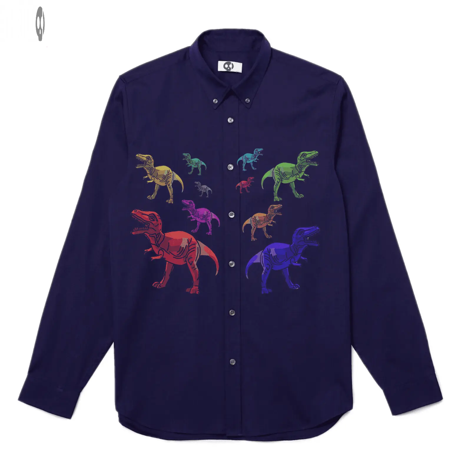 Cool Dinos Front Print Long-Sleeve Shirt Thrill Creative co