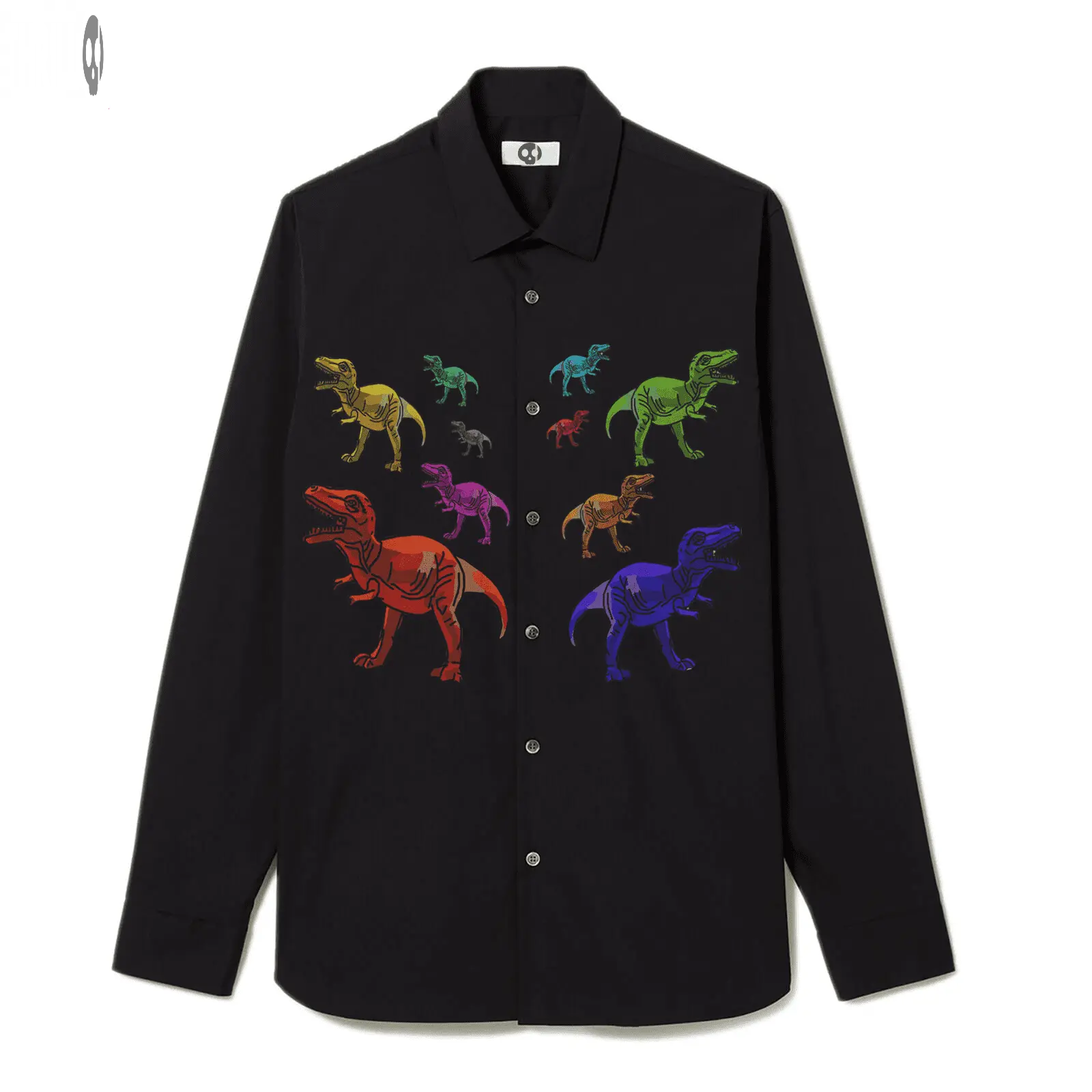 Cool Dinos Front Print Long-Sleeve Shirt Thrill Creative co