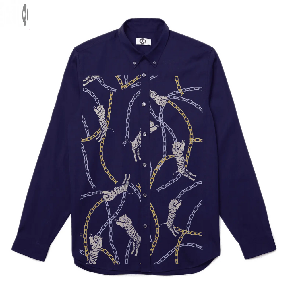 Designer Chained Front Print Long-Sleeve Shirt Thrill Creative co