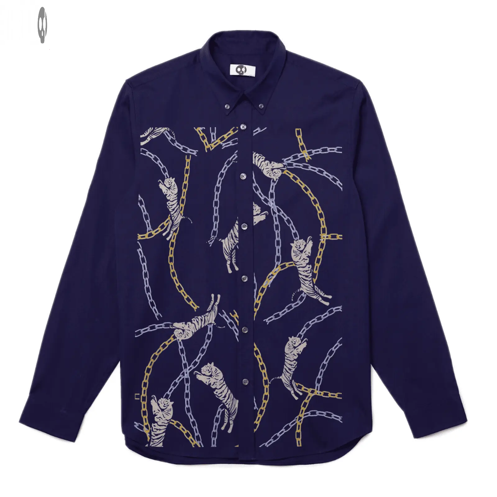 Designer Chained Front Print Long-Sleeve Shirt Thrill Creative co