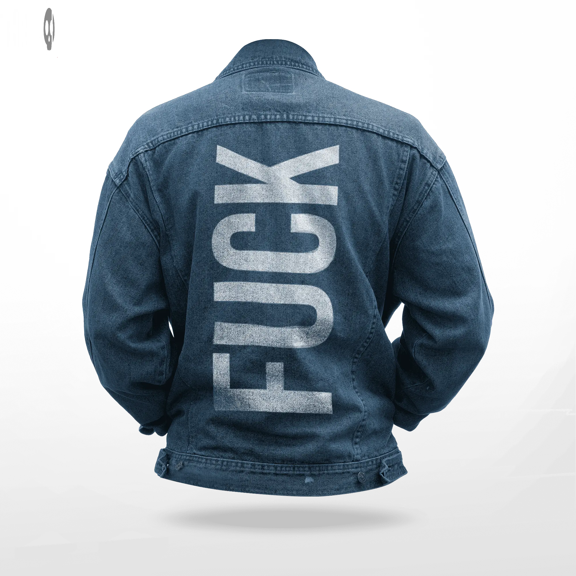 FckBack Men Printed Denim Jacket Thrill Clothing Co