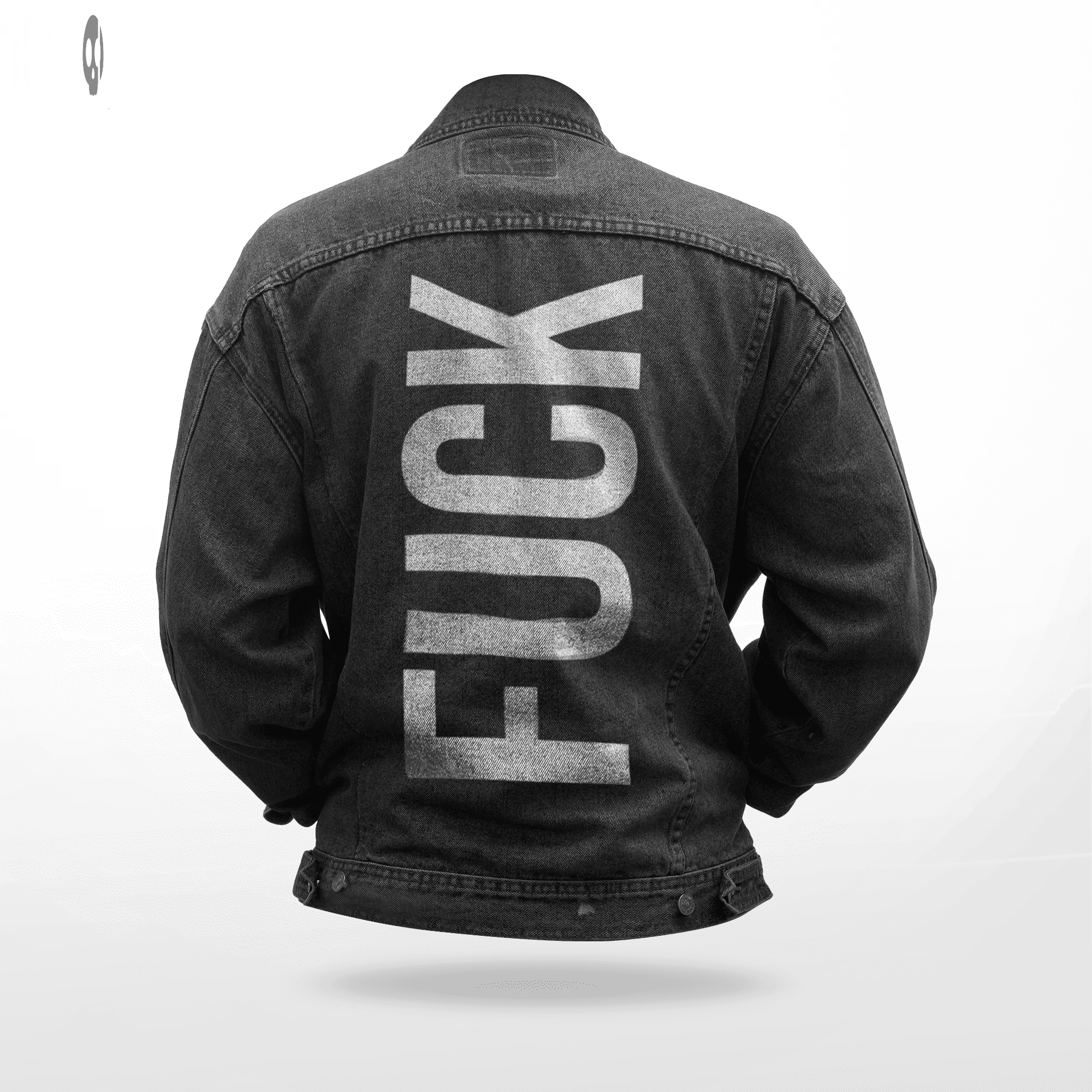 FckBack Men Printed Denim Jacket Thrill Clothing Co
