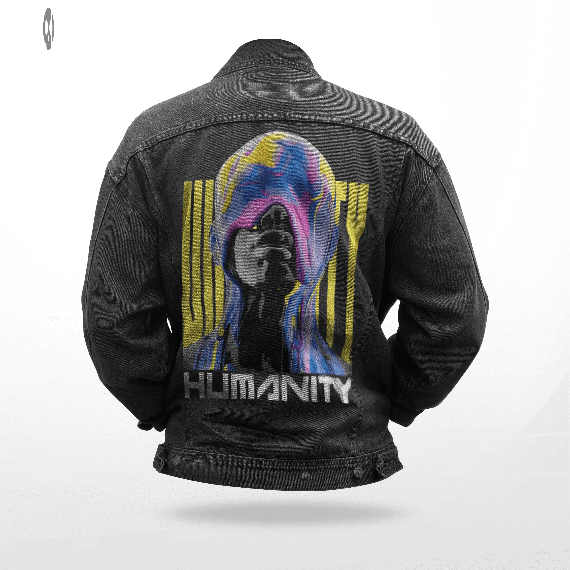 Humanity Men Printed Denim Jacket Thrill Clothing Co