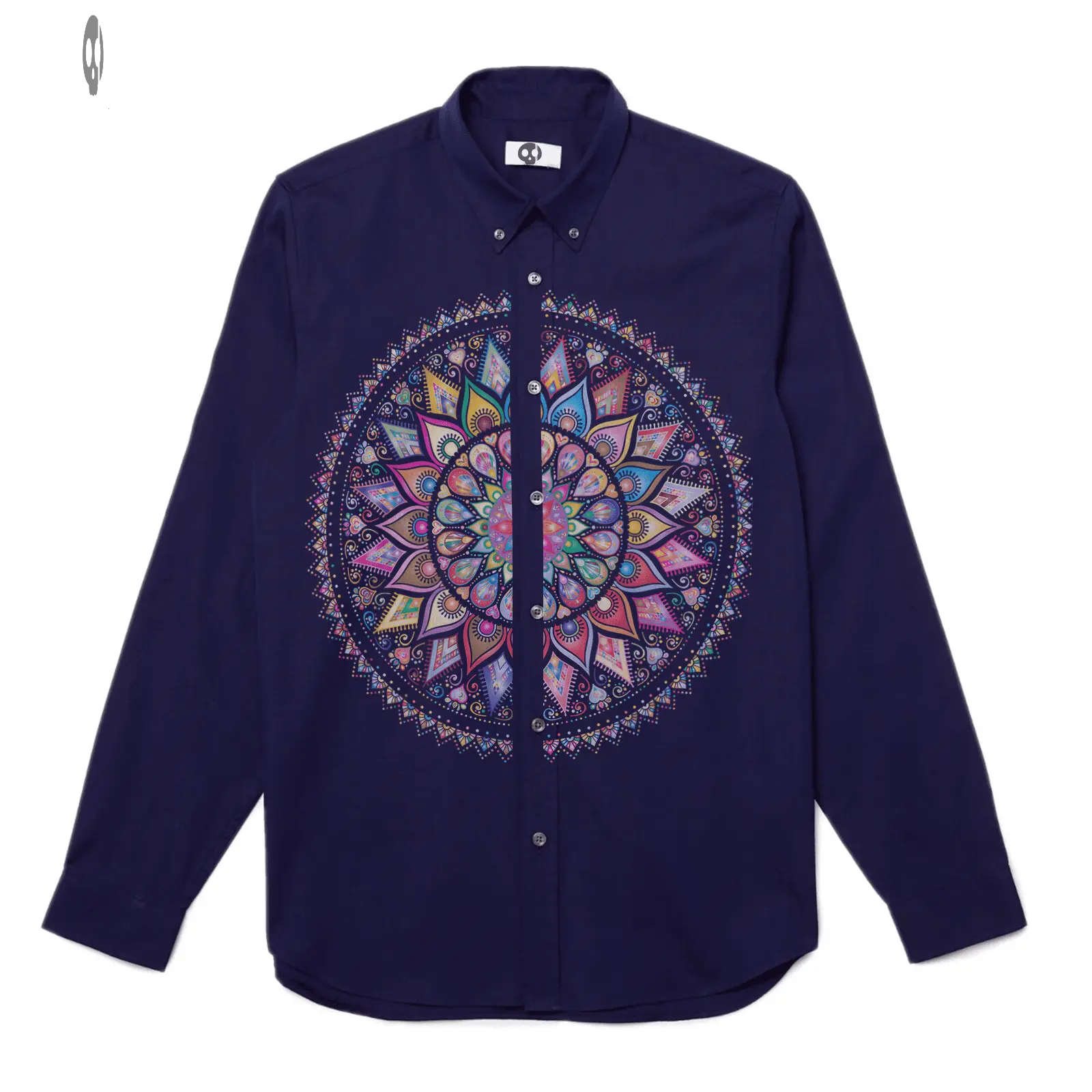 Mandala Front Print Long-Sleeve Shirt Thrill Creative co