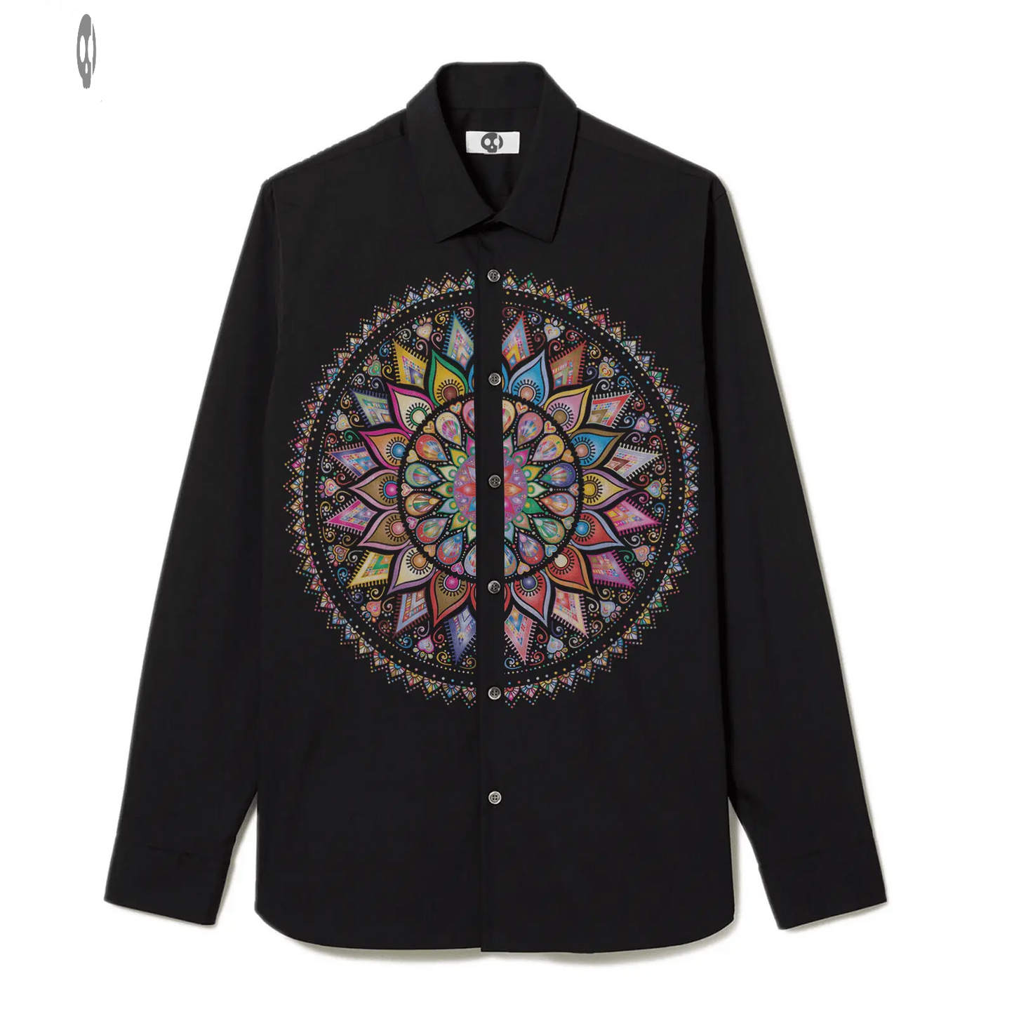 Mandala Front Print Long-Sleeve Shirt Thrill Creative co