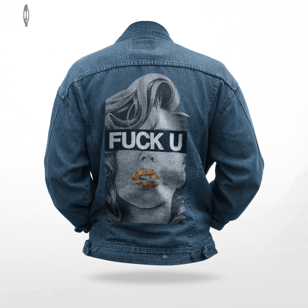 Men Printed Denim Jacket Thrill Clothing Co