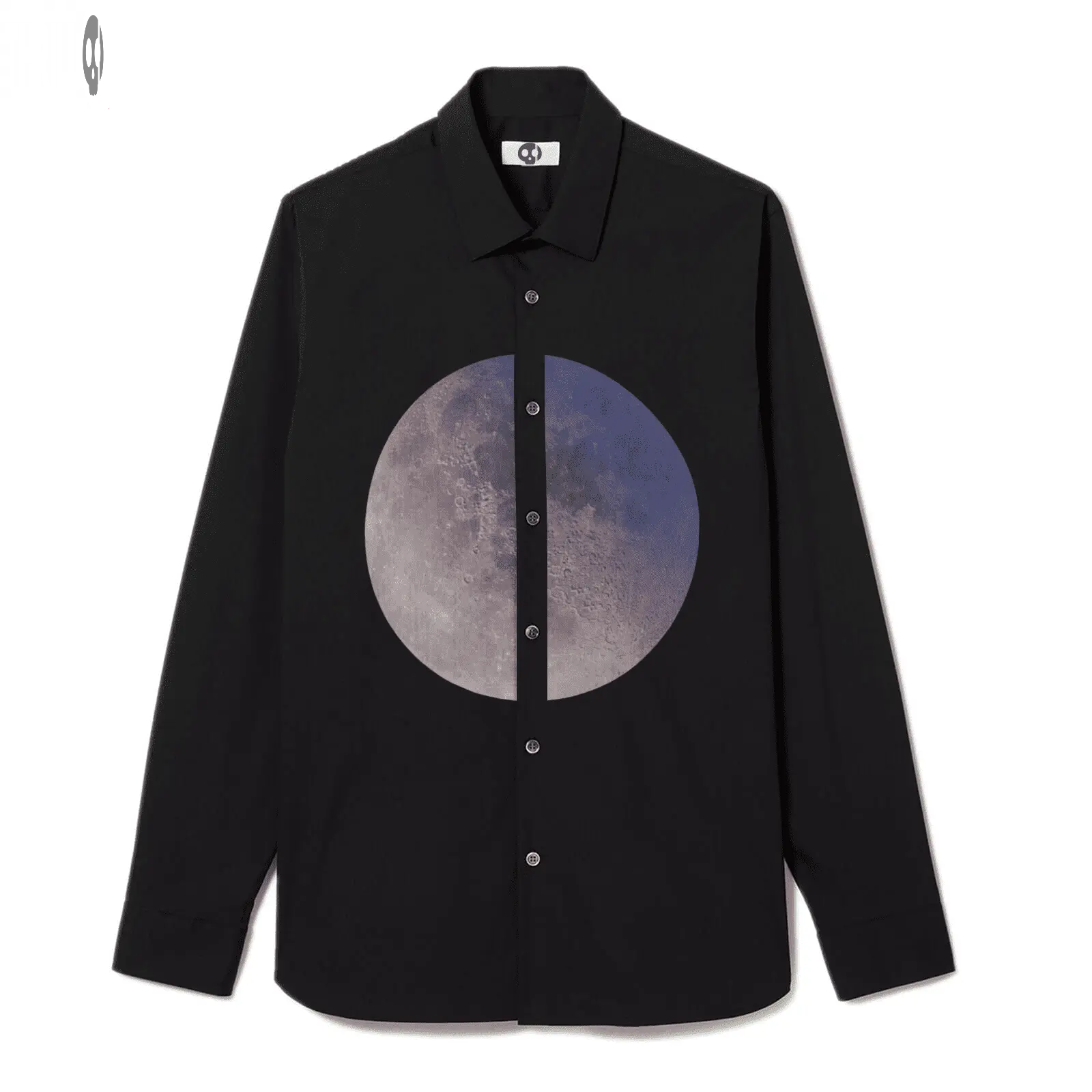 Moon Front print Long-Sleeve Shirt Thrill Creative co