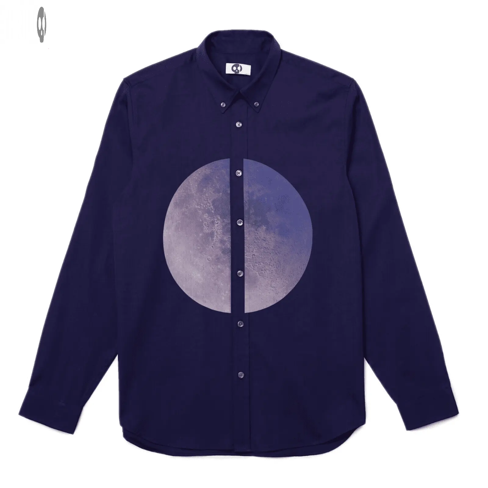 Moon Front print Long-Sleeve Shirt Thrill Creative co