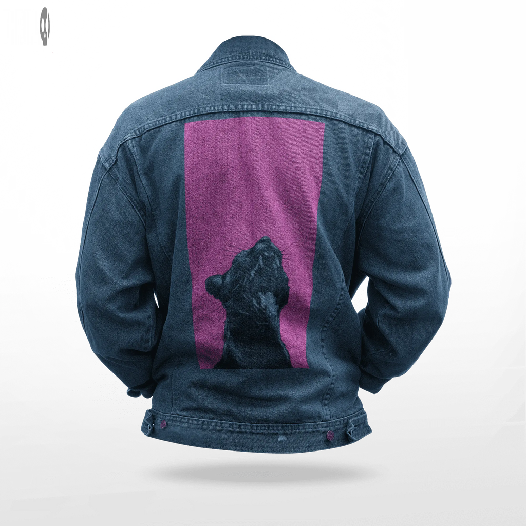 Pink Panther Men Printed Denim Jacket Thrill Clothing Co