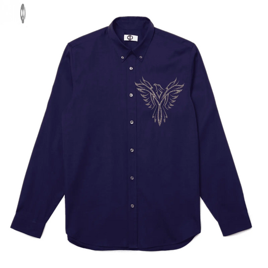 Regal Eagle print Long-Sleeve Shirt Thrill Creative co