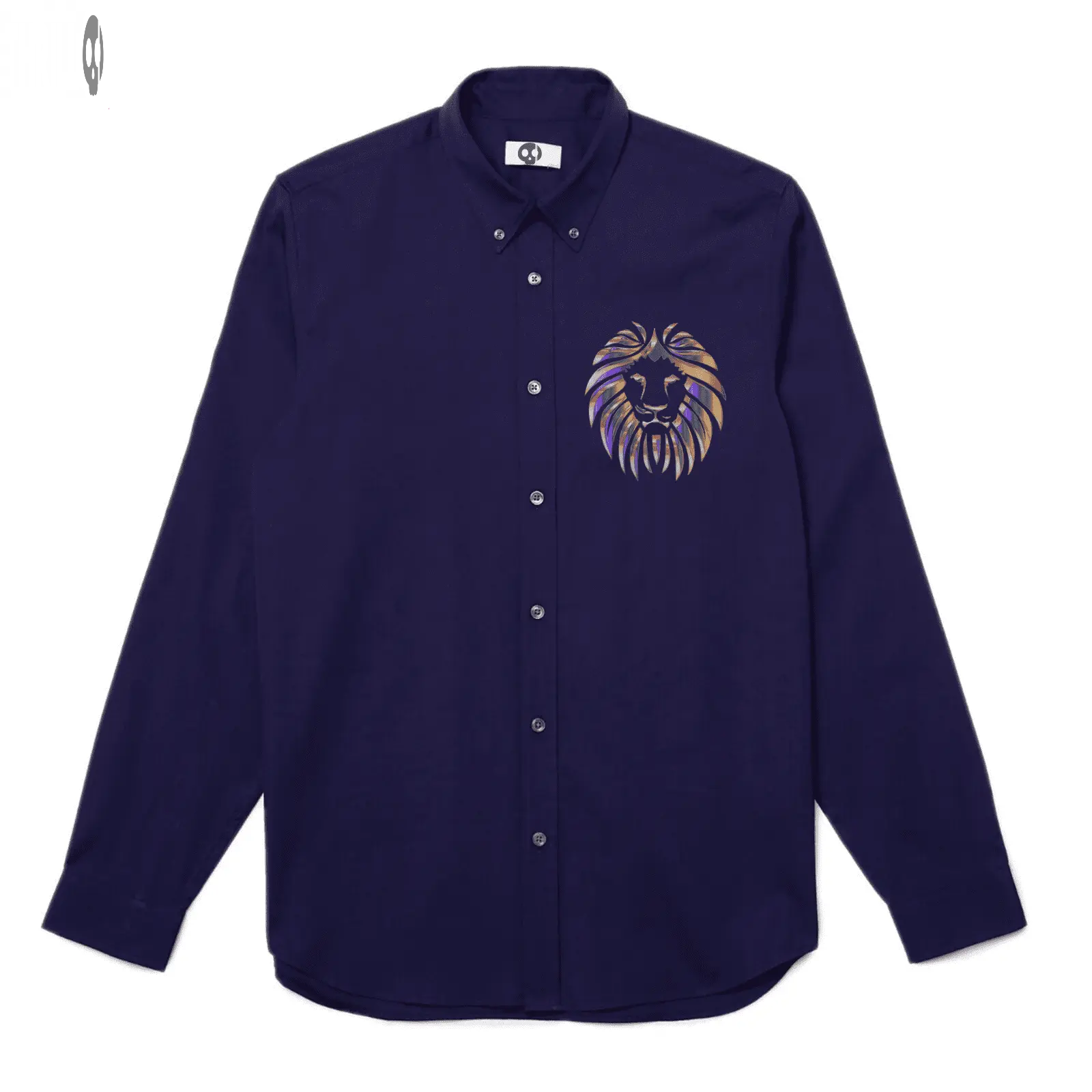Regal Lion print Long-Sleeve Shirt Thrill Creative co