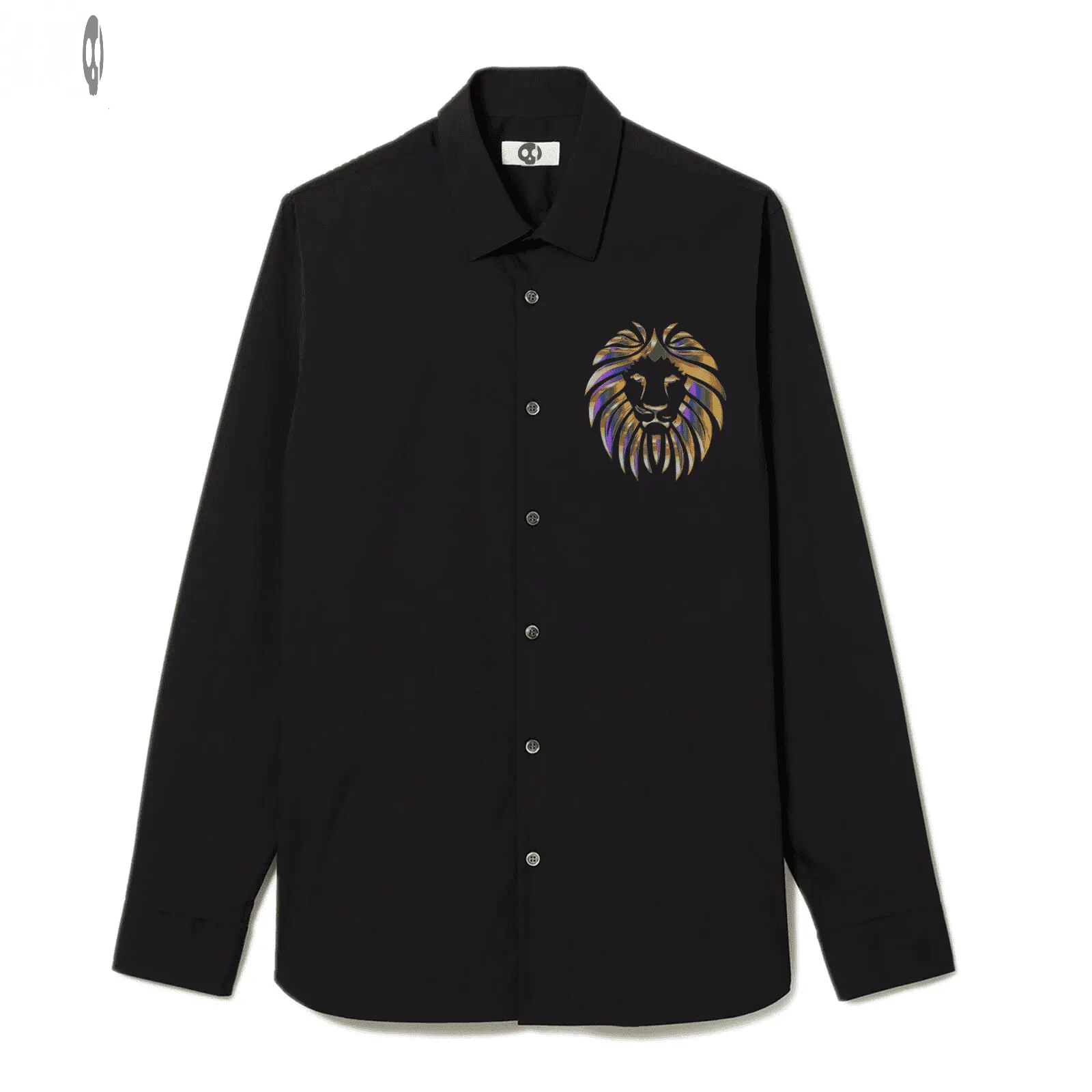 Regal Lion print Long-Sleeve Shirt Thrill Creative co