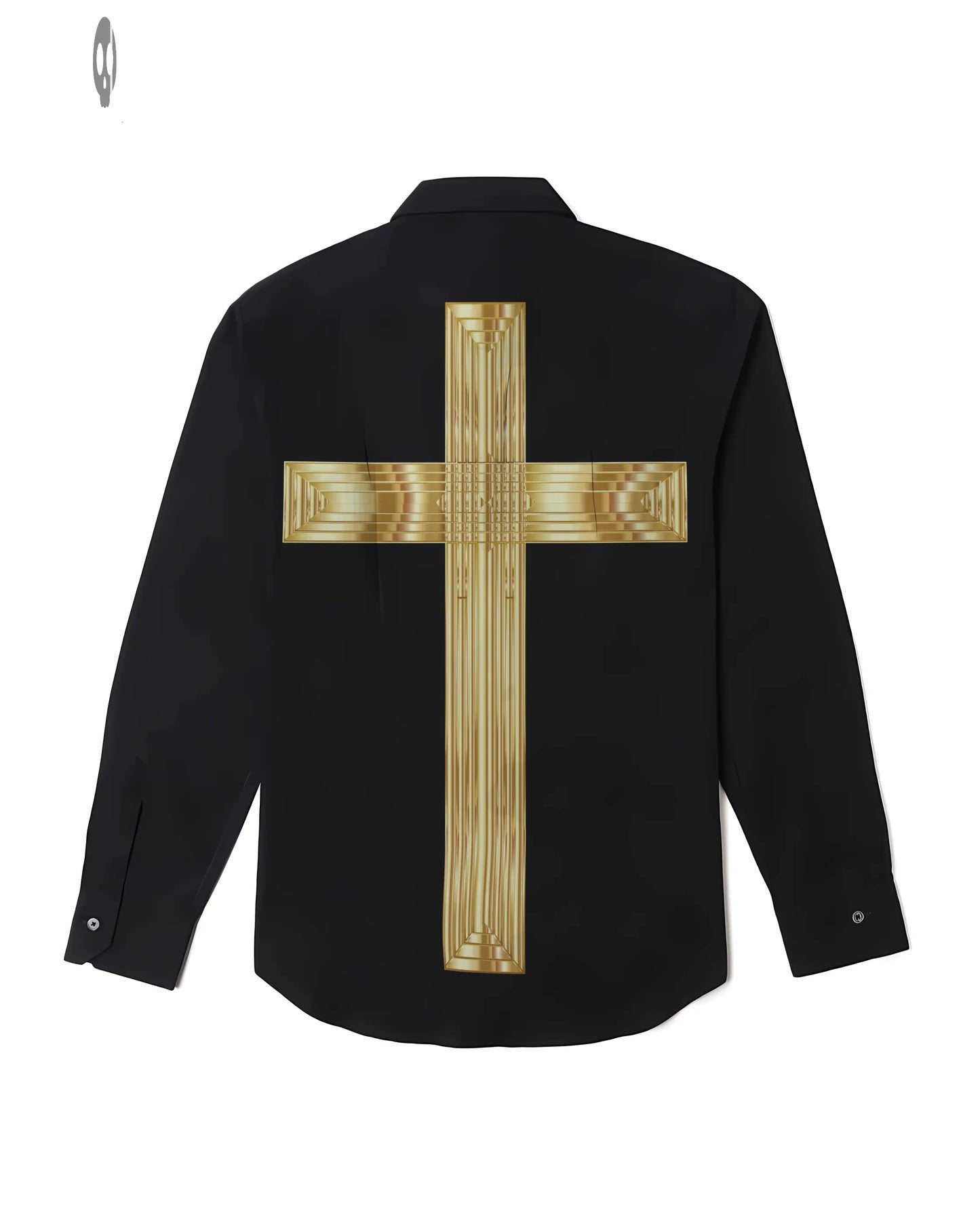 The Golden Cross Cotton Long-Sleeve Shirt Thrill Creative co