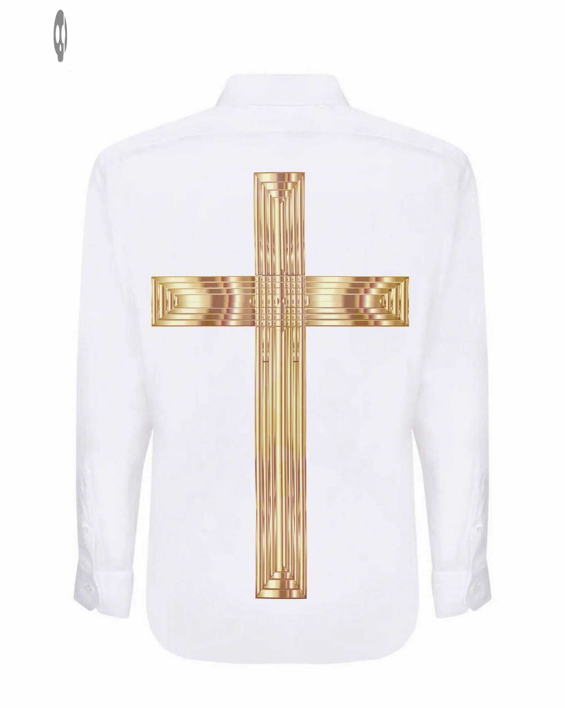 The Golden Cross Cotton Long-Sleeve Shirt Thrill Creative co