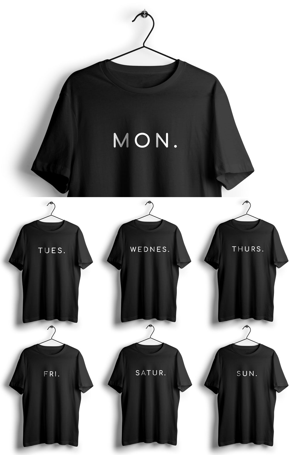Weekly Tees Set of 7tees For seven days of a week